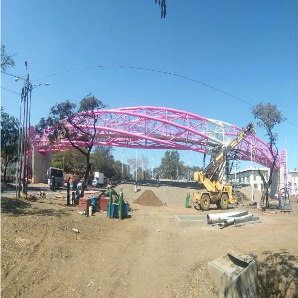 Buy cheap Multi Slope Space Frame Truss Welding Steel Pipe Truss 110m Grey from wholesalers