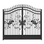 Modern House Grill Design Front Door , Galvanized Wrought Iron Main Gate