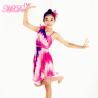 Buy cheap Textile Printing Floral Diagonal Lyrical Dance Competition Costumes Skating And Stage Dress Wedding Bridesmaids Dress from wholesalers