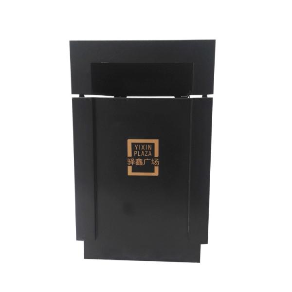 Buy cheap Square 15gal Single Steel Outdoor Trash Can With Logo from wholesalers