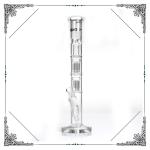 Double Six Arms tree Percolator Bongs 14'' Straight Tube Glass Smoking Water
