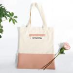 Fashion Leather Canvas Bag Zipper Bag For Shopping