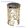 Buy cheap Customized laser cutting grille table iron steel stainless gold color round coffee table from wholesalers
