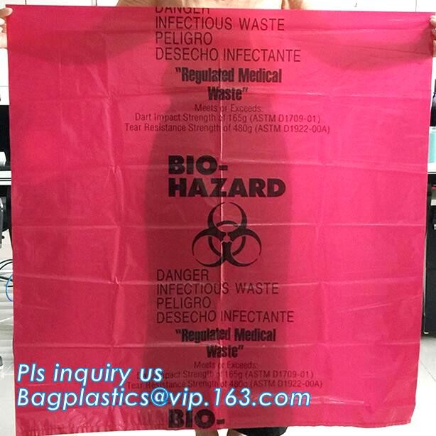 Asbestos Removal, disposable plastic yellow poly asbestos warning printed burial bags, Asbestos clear plastic packing ju