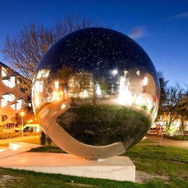 Buy cheap H245cm Hollow Sphere Stainless Steel Sculpture For Outdoor Decoration from wholesalers