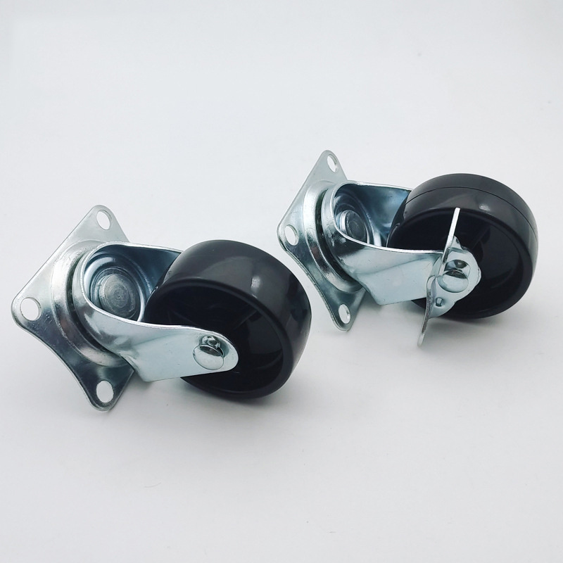Light Duty 1inch to 3inch Furniture PP Black Swivel Castor