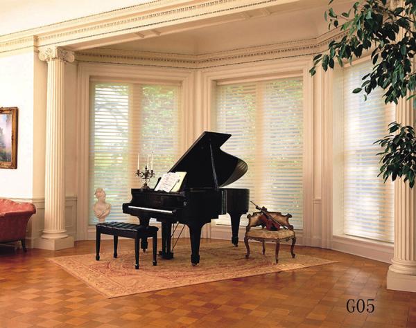 Buy cheap Modern Double Layer beige Fabric Roller Blinds Shangri-la blind For Office Home Windows Custom from wholesalers