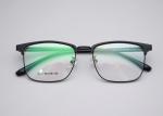 Portable Rectangle Metal Browline Glasses Framework Unisex 3534