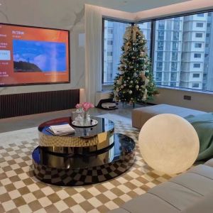 Rotatastic Tempered Glass Coffee Table With Modern Style