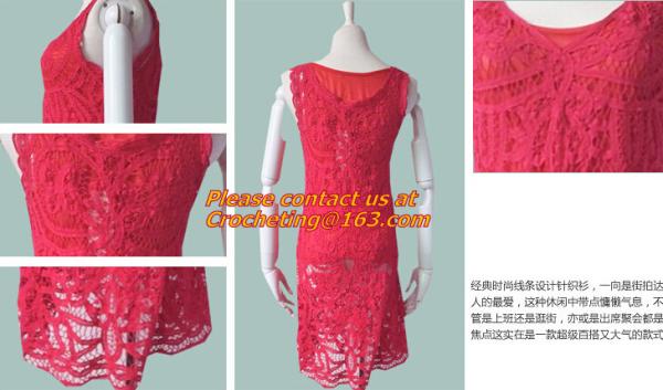 Buy cheap clothing summer Hollow out belt sexy knitted crover up crochet beach dress robe femme sund from wholesalers