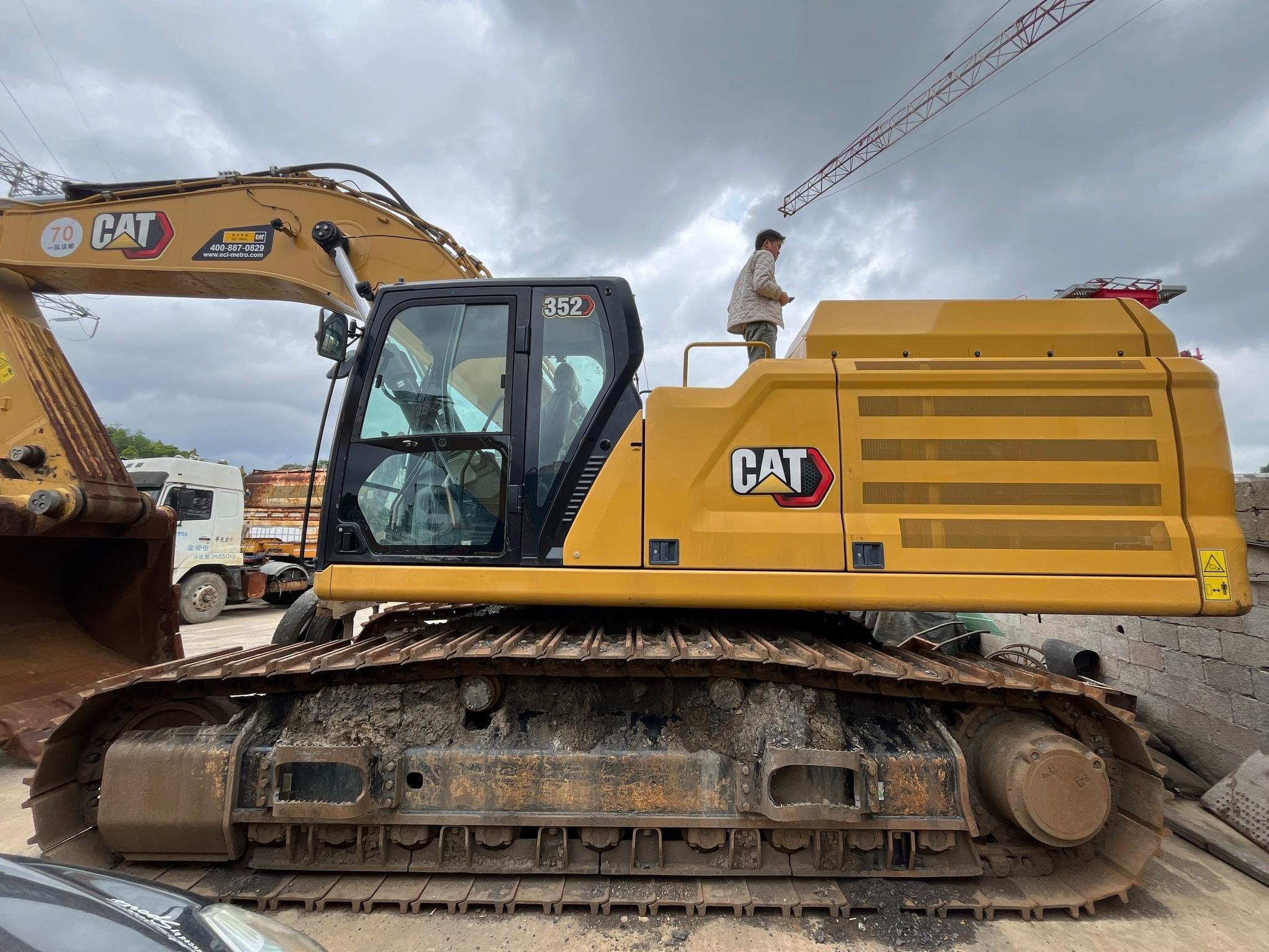 50 Ton Cat 352 Earthwork Used Heavy Duty Excavator Second Hand Cat 352 Digger