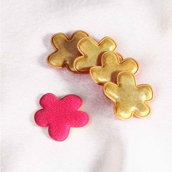 Buy cheap Golden Fabric Applique Patterns Flowers Carton Packaging Size 30 Mm from wholesalers