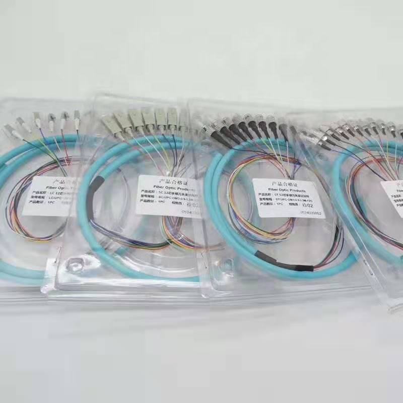 FC ST SC 12 Core G657A1 Fiber Optic Pigtail Bundle Pigtail Fiber