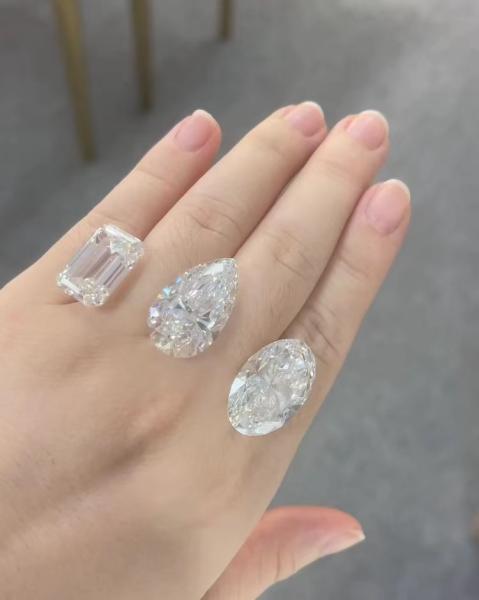 Buy cheap Big Size Lab Grown Diamond Oval Pear Emerald Lab Grown Diamond Jewelry diamond rings from wholesalers