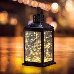 Glass 12.6 Inches 0.1W LED Solar Hanging Lights