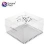 Buy cheap Custom Clear Wedding Birthday Party PET cake box square shape plastic cake box packages from wholesalers