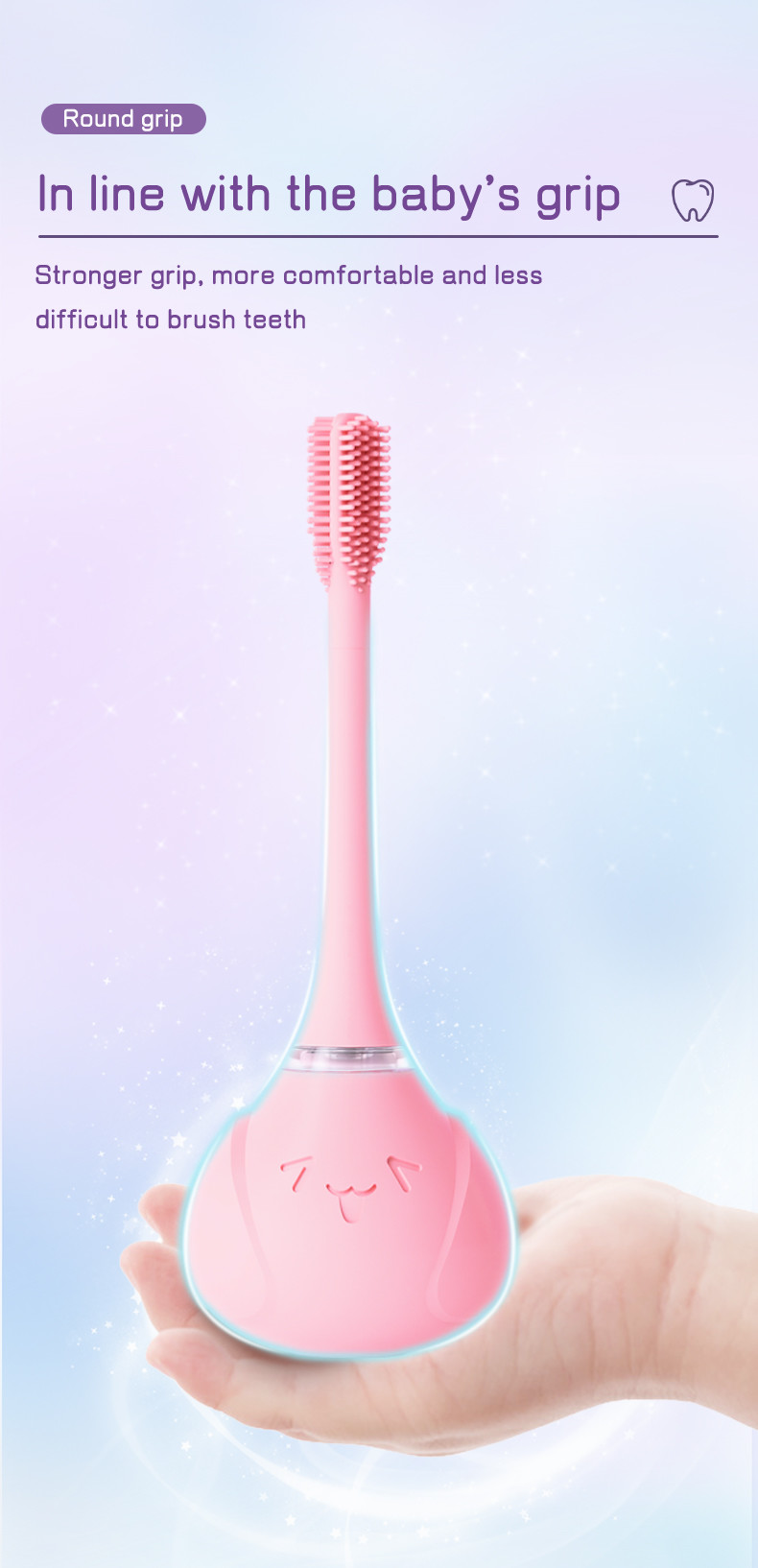 Oral Care Smart USB Rechargeable Wireless Kids Electric Toothbrush With Smart Timer