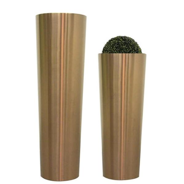 Buy cheap Indoor plant growing chrome steel flowers pots and planters from wholesalers