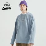 Manufacturer Washed Gym 230g Thickened Long-sleeved Round Neck 100% Cotton