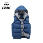 China Custom Utility Warm Thick Waistcoat Utility Cotton Stand Collar Zipper