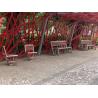 Buy cheap Durable Weather Resistant Outdoor Wooden Bench With Stainless Steel Frames from wholesalers