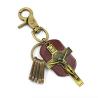 Buy cheap OEM Personalized Keychain Gifts brown Cross Key Ring Retro Souvenir from wholesalers