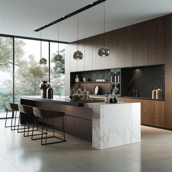 China Factory Supply Laminated Plywood Contemporary Cabinet Kitchen Furniture