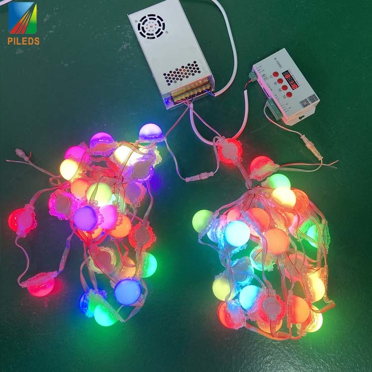 50mm Diameter Circular Cover LED Pixel Light SPI Dual Signal Breakpoint Resume 1.68w RGB LED Point Light Source Entertainment