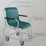 Universal Wheel Green Electronic Weight Chair Scale For Dialysis Patients