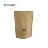 Buy cheap Coffee Packaging Block Bottom Brown Kraft Paper Bags With Zipper Tear Notch from wholesalers