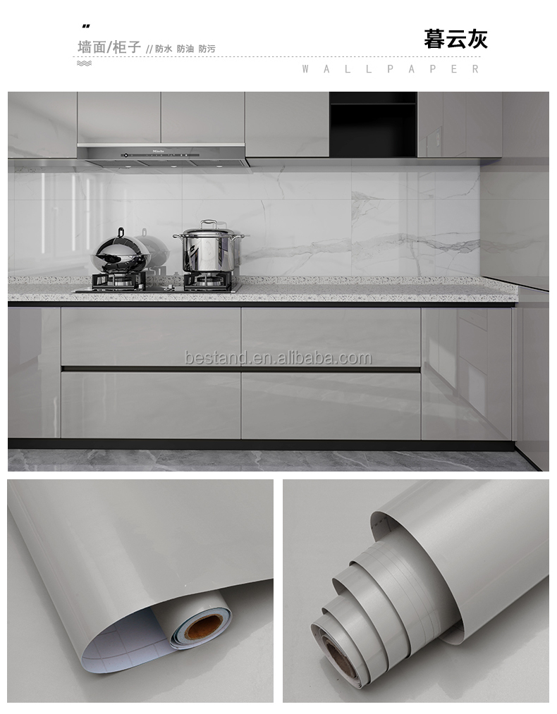Shiny 3D Kitchen Sticker Wallpaper Geometric Kitchen Wallpaper Waterproof Oil Proof