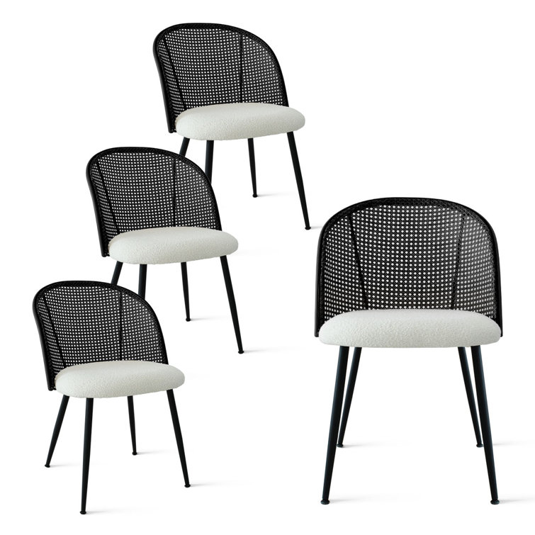 Armless Dining Rattan Wood Table With Wicker Chairs Custom