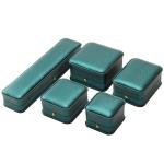 Custom Logo Necklace Ornaments Green Leather Jewelry Box for Hanhong 2023 Luxury