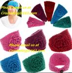 Crochet hairband, pop headband knitted elastic headband baby headbands hair band
