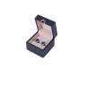 Buy cheap Blue Four-Leaf Clover Luxury PU Leather Jewelry Box with Custom Logo and Hot Stamping from wholesalers
