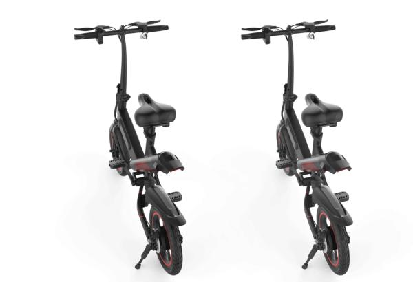 Buy cheap Double Disc Brake Fold Up Electric Bike , Black Electric Road Bike Aluminum Alloy Frame from wholesalers