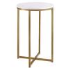 Buy cheap Modern Style Gold Stainless Steel Frame Tempered glass top Coffee Table Side table End table from wholesalers