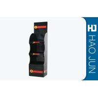 Buy cheap 3MM Thickness Cardboard Display Stands For Clothing Shows With Black Red Logo product