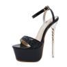 Buy cheap Ankle Strap 125mm Platform Heel Shoes Glitter Platform Stiletto High Heels from wholesalers