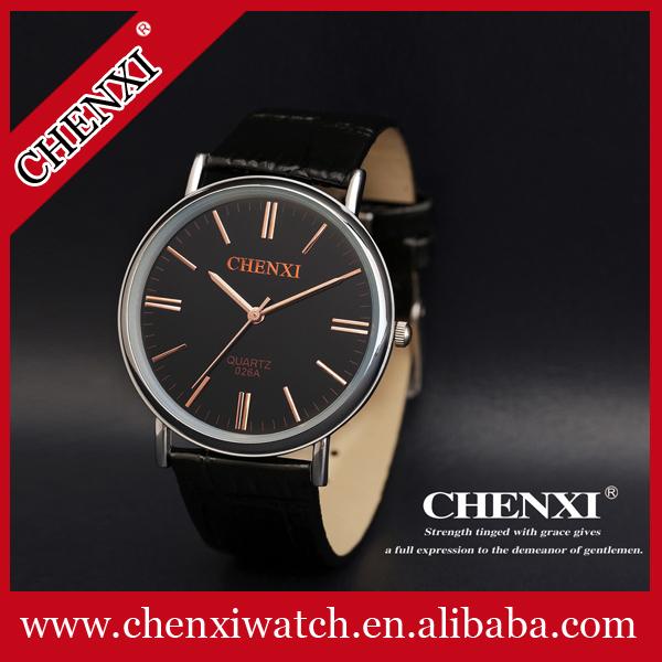 Buy cheap 2015 New Fashion Rose Gold Watch Black White Brown Unisex Leather Watches Stainless Steel Quartz Leather Watches from wholesalers