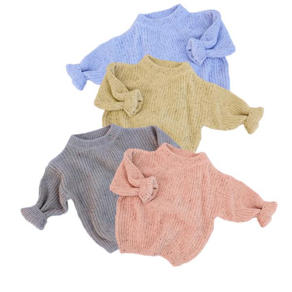 Buy cheap Speckled Long Sleeve Chunky Knit Sweater 100% Cotton Kids Cosy Knit Wear Pullover For Neutral Baby from wholesalers