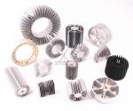 Cylindrical Round Shape Aluminum Extrusion Heat Sink Profiles 6063 T5 Alloy
