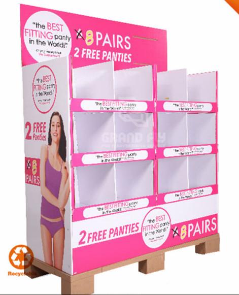 Buy cheap Supermarket clothes T paper display stand, underwear underwear paper shelf, environmental protection wardrobe from wholesalers
