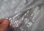 Stainless Steel Oilproof 7mm Metal Sequin Fabric Exterior And Interior