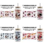 UVDTF packaging custom UV transfer stickers 16oz cup sleeve 20oz stickers DTF