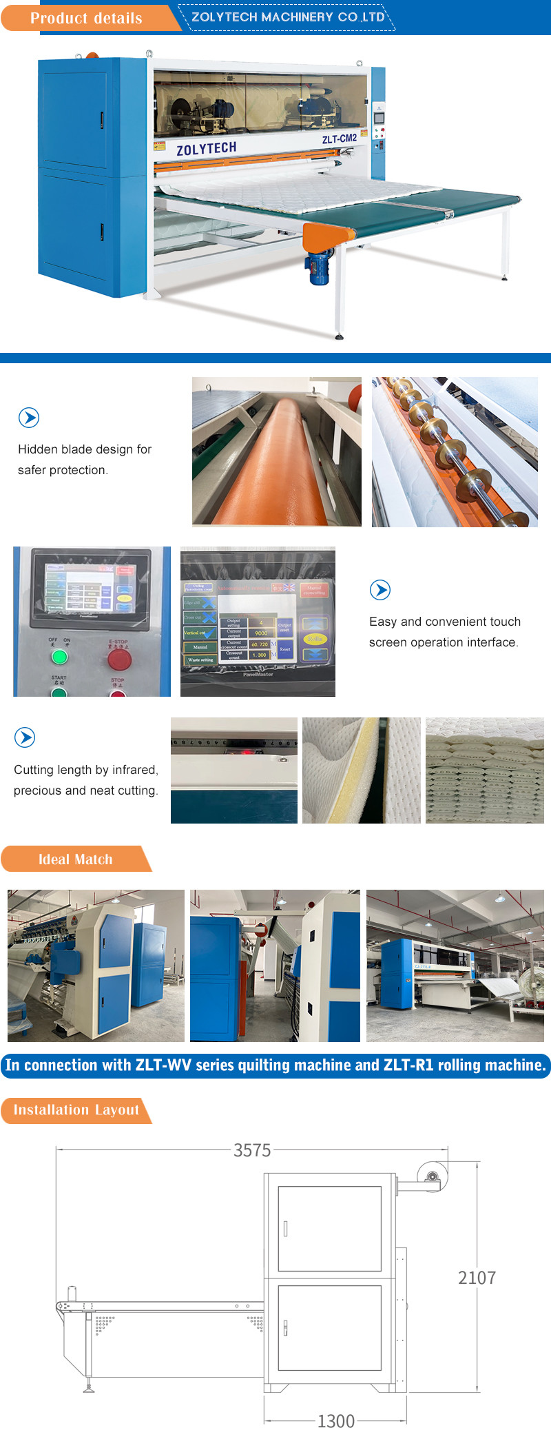 Mattress Side Cutting And Panel Cutting Mattress Cutting Machine