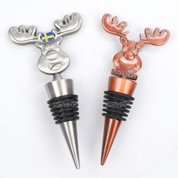 Buy cheap Custom Animal Metal Wine Stopper Zinc Alloy Vacuum Wine Cork Stopper from wholesalers
