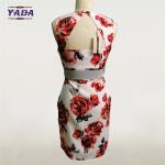 Latest patterns ladies casual floral print beach dresses loose a line traditiona