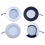 3.0w 12v DC LED Puck Lights White / Black 3000K/4000K/6400K Or Dual CCT 2700K
