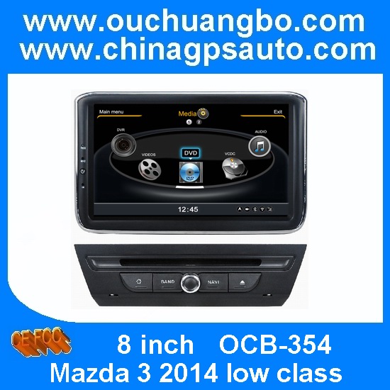 Ouchuangbo S100 Platform Car Navigation System for Mazda 3 2014 (Low class) DVD Radio Multimedia Player